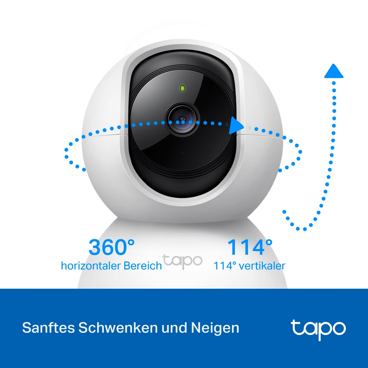 👉 360° WLAN-Überwachungskamera für Innenräume – FHD 1080P, Nachtsicht, Bewegungserkennung, Zwei-Wege-Audio, kompatibel mit Sprachassistenten, ideal für Babys & Haustiere